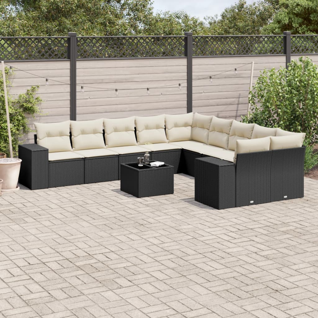 Set Divani da Giardino 11 pz con Cuscini in Polyrattan Nerocod mxl 88771