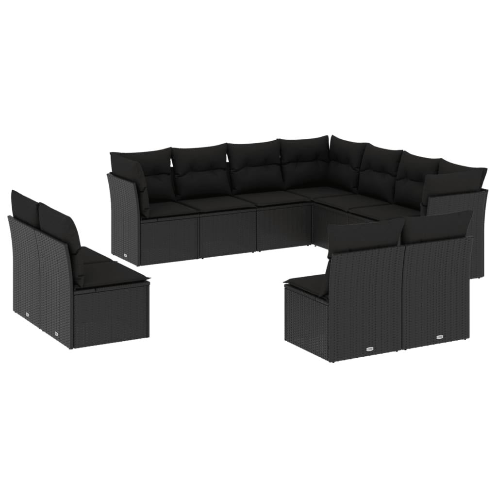 Set Divani da Giardino 11 pz con Cuscini in Polyrattan Nerocod mxl 87936