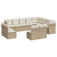 Set Divani da Giardino 12 pz con Cuscini Beige in Polyrattancod mxl 87547