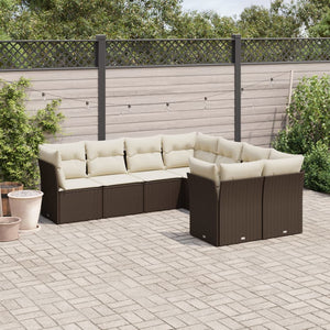 Set Divani da Giardino 8 pz con Cuscini Marrone in Polyrattancod mxl 87476