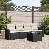 Set Divani da Giardino 5 pz con Cuscini in Polyrattan Nerocod mxl 87482