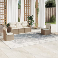 Set Divano da Giardino 5 pz con Cuscini Beige in Polyrattancod mxl 87537