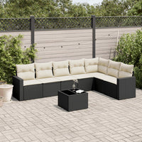 Set Divani da Giardino con Cuscini 8 pz Nero in Polyrattancod mxl 87092