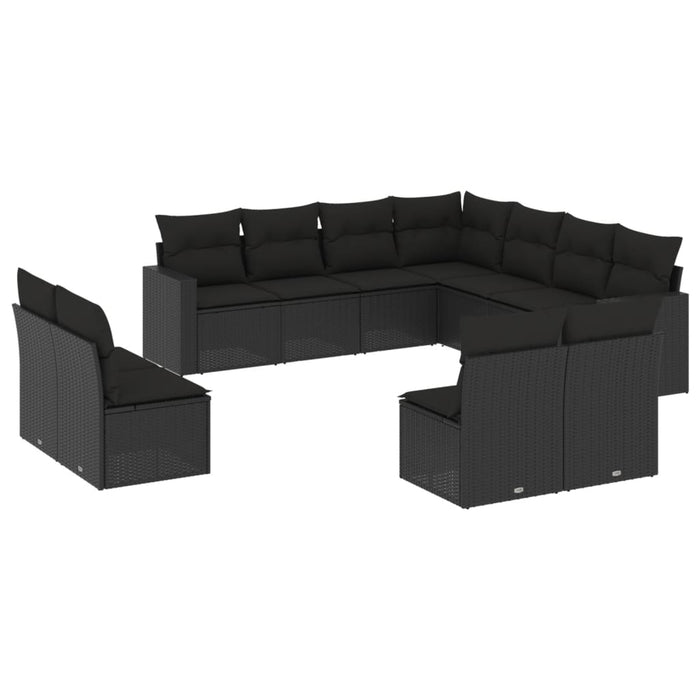 Set Divani da Giardino 11 pz con Cuscini in Polyrattan Nerocod mxl 89385