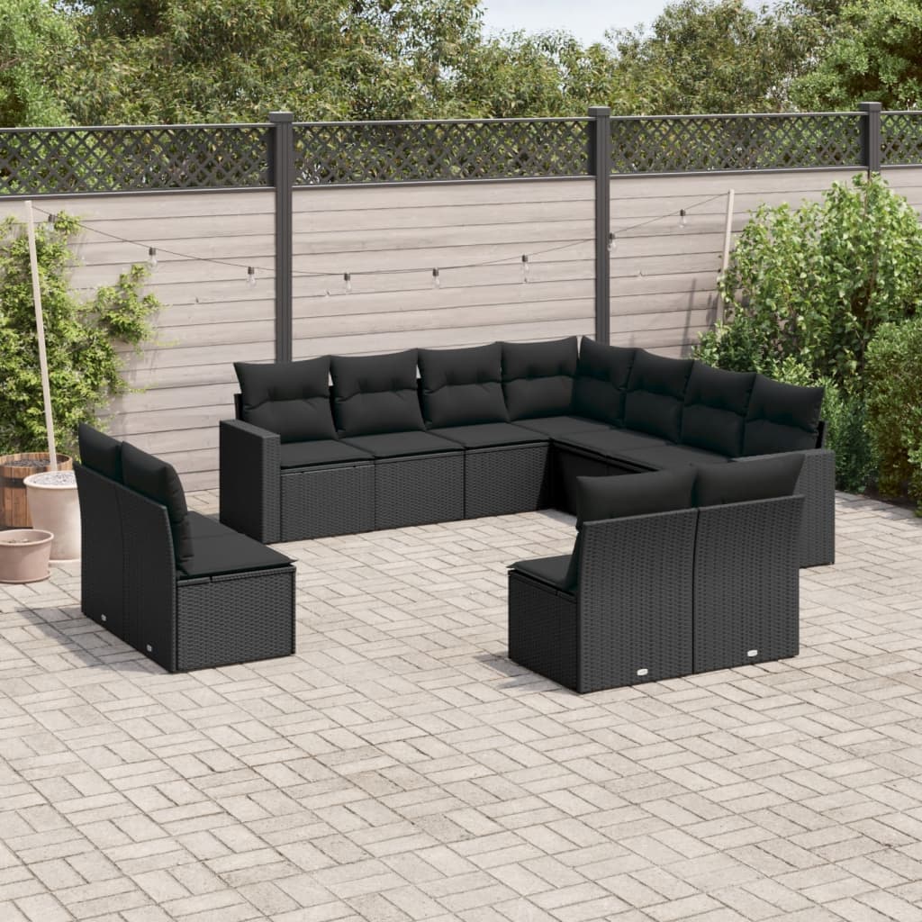 Set Divani da Giardino 11 pz con Cuscini in Polyrattan Nerocod mxl 89385