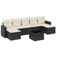 Set Divani da Giardino con Cuscini 8 pz Nero in Polyrattancod mxl 113367