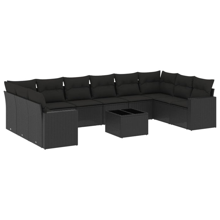 Set Divani da Giardino 11 pz con Cuscini in Polyrattan Nerocod mxl 90183