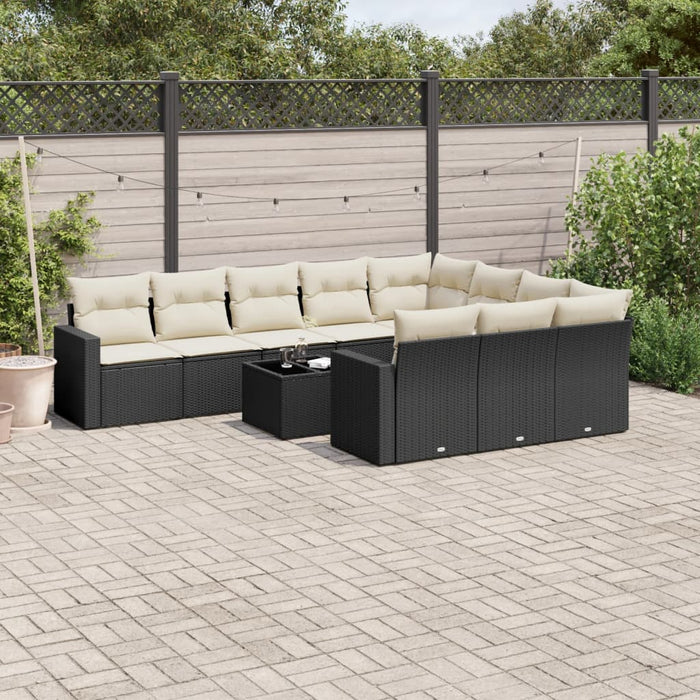 Set Divani da Giardino 11 pz con Cuscini in Polyrattan Nerocod mxl 88710