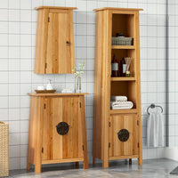 Set Mobili da Bagno 3 pz in Legno Massello di Pino 3223455