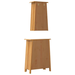 Set Mobili da Bagno 2 pz in Legno Massello di Pino 3223458