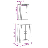 Set Mobili da Bagno 2 pz in Legno Massello di Pino 3223458