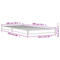 Giroletto Grigio Sonoma 100x200 cm Legno Multistrato e Metallo 845174