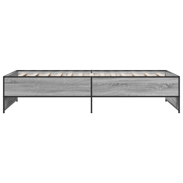 Giroletto Grigio Sonoma 100x200 cm Legno Multistrato e Metallo 845239