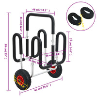 Carrello per Kayak per 2 Tavole 90 kg in Alluminio 94877