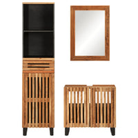 Set Mobili da Bagno 3pz in Legno Massello di Acacia 3217093