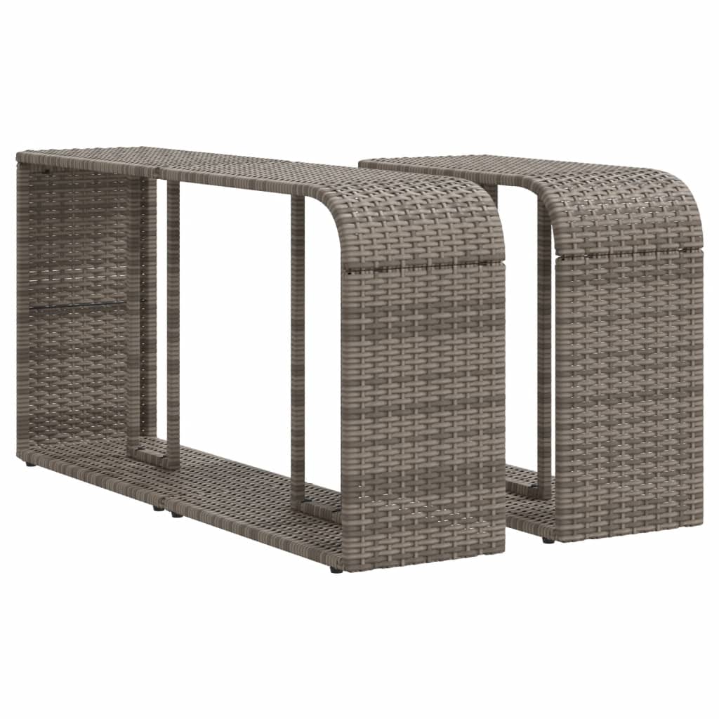 Set Divano da Giardino 10 pz con Cuscini Grigio in Polyrattan 3228900