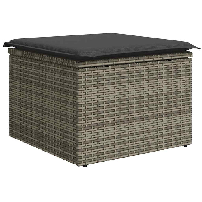 Set Divano Giardino 10 pz con Cuscini Grigio Chiaro Polyrattan 3228902