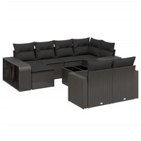 Set Divani da Giardino 11 pz con Cuscini in Polyrattan Nerocod mxl 90884