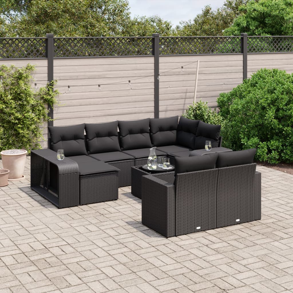 Set Divani da Giardino 11 pz con Cuscini in Polyrattan Nerocod mxl 90884