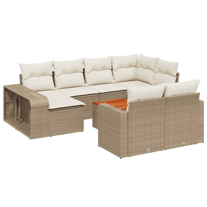 Set Divani da Giardino 11 pz con Cuscini Beige in Polyrattancod mxl 89494