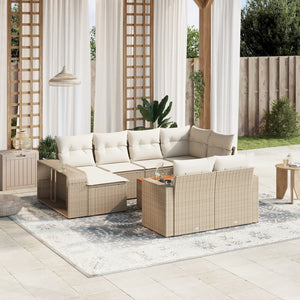 Set Divani da Giardino 11 pz con Cuscini Beige in Polyrattancod mxl 89494