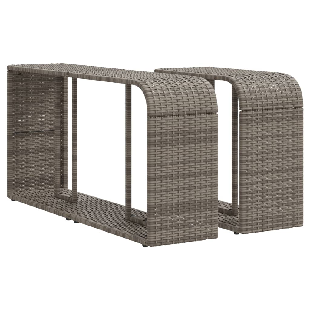 Set Divani da Giardino 11 pz con Cuscini in Polyrattan Grigio 3228920