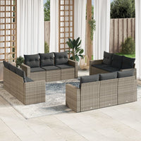 Set Divani da Giardino 12 pz con Cuscini Grigio in Polyrattancod mxl 110969