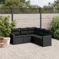 Set Divani da Giardino 5 pz con Cuscini in Polyrattan Nerocod mxl 86989