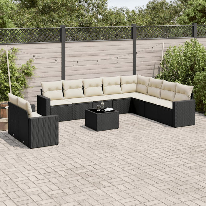 Set Divani da Giardino 11 pz con Cuscini in Polyrattan Nerocod mxl 111127