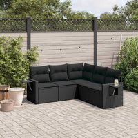 Set Divani da Giardino 5 pz con Cuscini in Polyrattan Nerocod mxl 88288