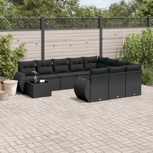 Set Divani da Giardino 11 pz con Cuscini in Polyrattan Nerocod mxl 92412