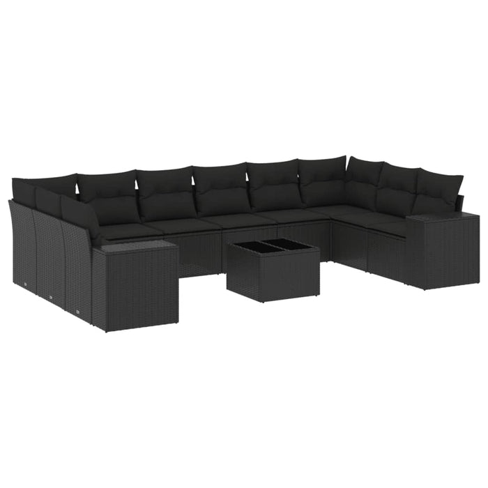 Set Divani da Giardino 11 pz con Cuscini in Polyrattan Nerocod mxl 89237