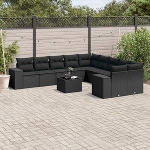 Set Divani da Giardino 11 pz con Cuscini in Polyrattan Nerocod mxl 89240