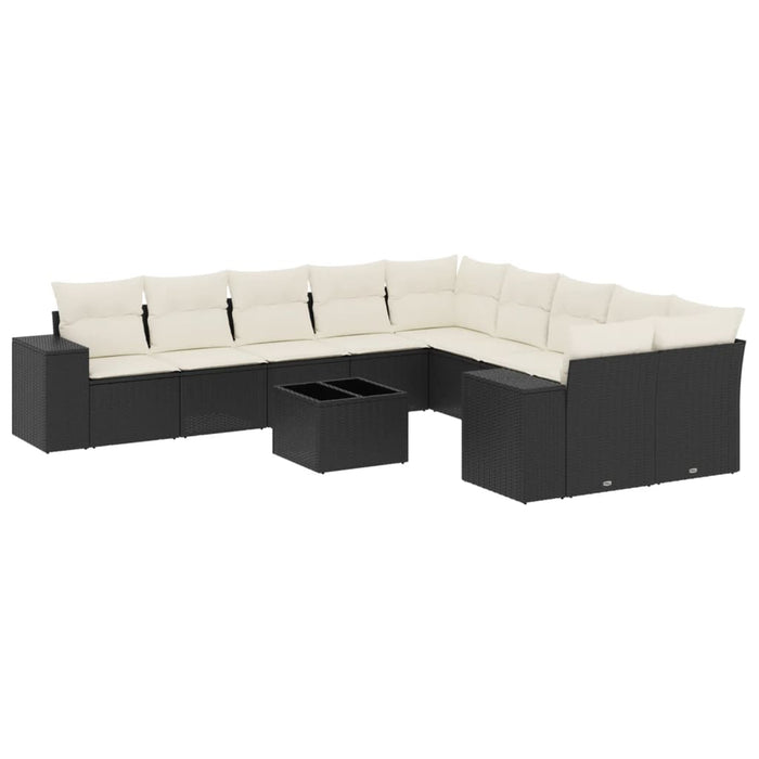 Set Divani da Giardino 11 pz con Cuscini in Polyrattan Nerocod mxl 114491