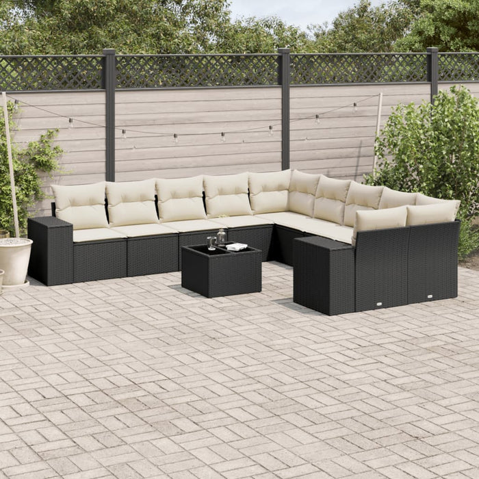 Set Divani da Giardino 11 pz con Cuscini in Polyrattan Nerocod mxl 114491