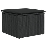 Set Divani da Giardino 5 pz con Cuscini in Polyrattan Nero 3255922