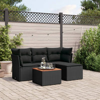 Set Divani da Giardino 5 pz con Cuscini in Polyrattan Nerocod mxl 90490