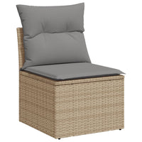 Set Divano da Giardino 10 pz con Cuscini Beige Misto Polyrattan 3256157