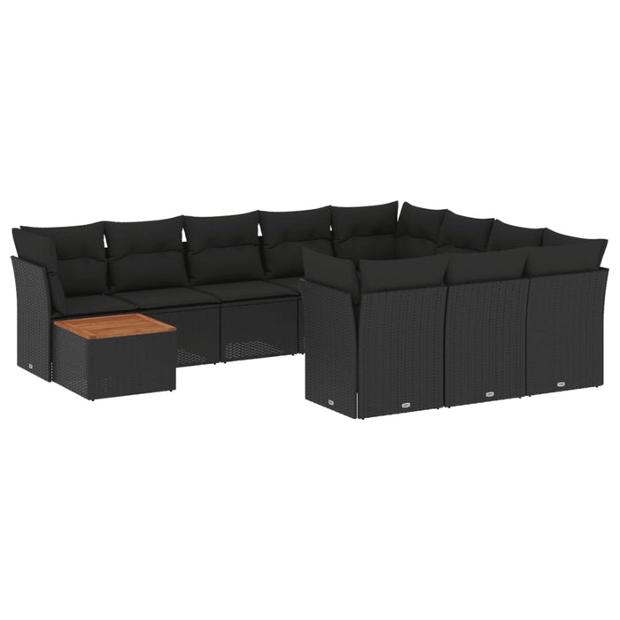 Set Divani da Giardino 11 pz con Cuscini in Polyrattan Nerocod mxl 114837