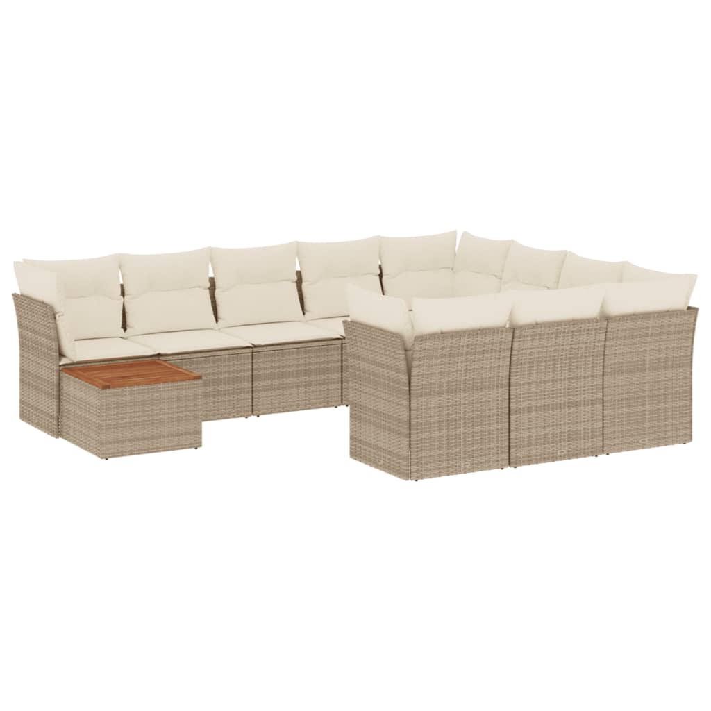 Set Divani da Giardino 11 pz con Cuscini Beige in Polyrattancod mxl 89885