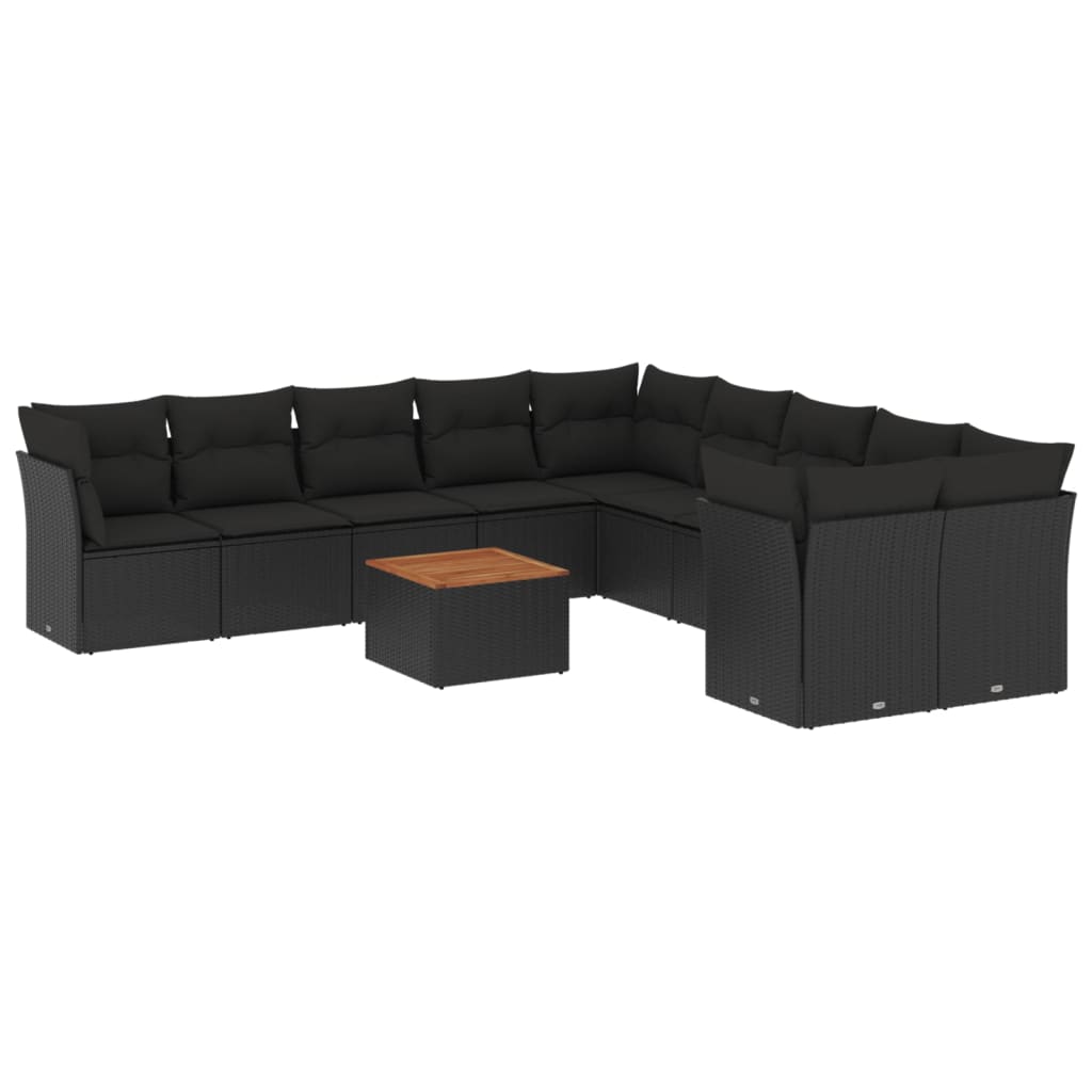 Set Divani da Giardino 11 pz con Cuscini in Polyrattan Nerocod mxl 115755