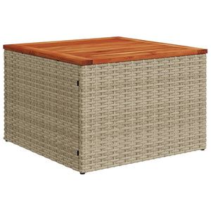 Set Divano da Giardino 10 pz con Cuscini Beige Misto Polyrattan 3256192