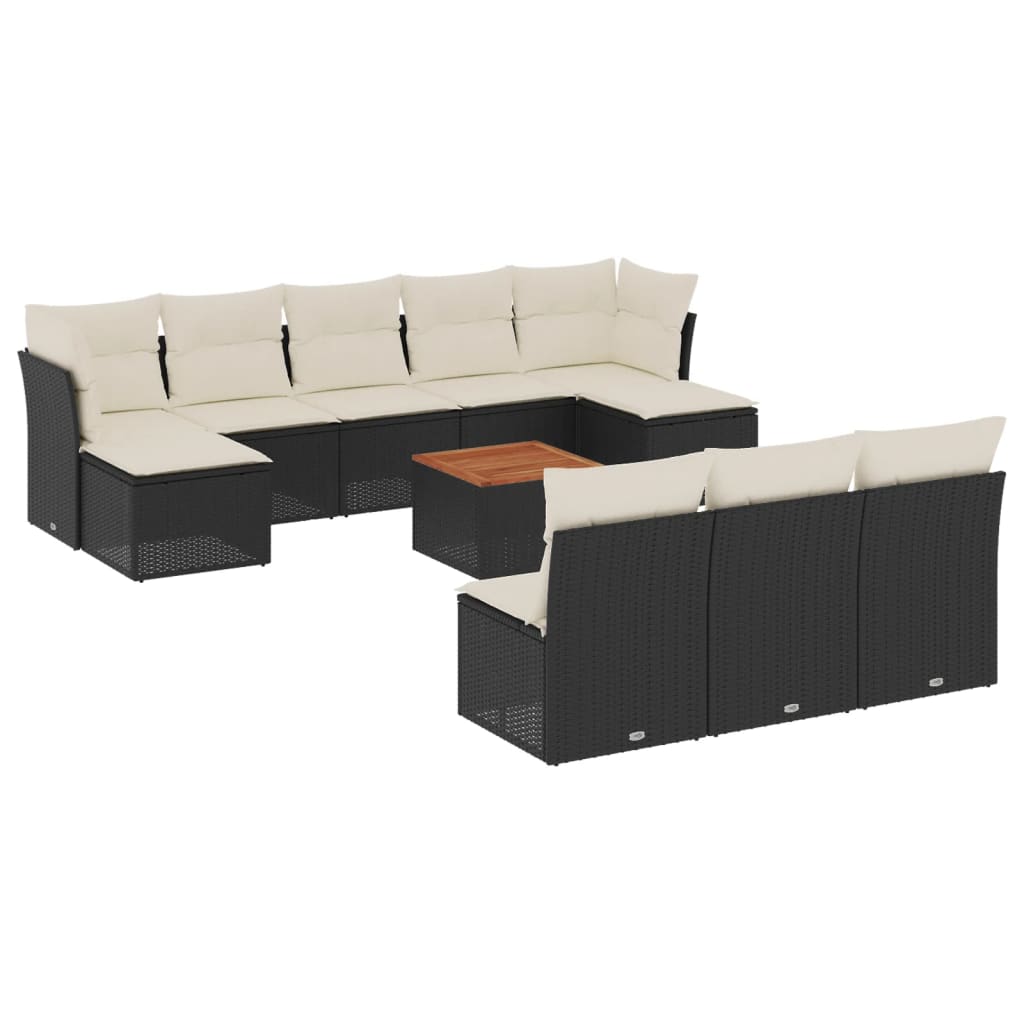 Set Divani da Giardino 11 pz con Cuscini in Polyrattan Nerocod mxl 90824