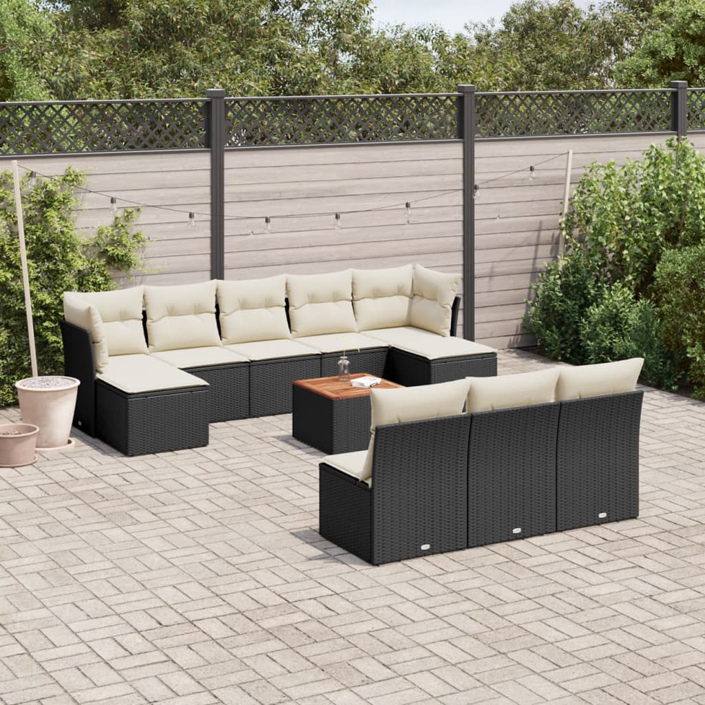 Set Divani da Giardino 11 pz con Cuscini in Polyrattan Nerocod mxl 90824