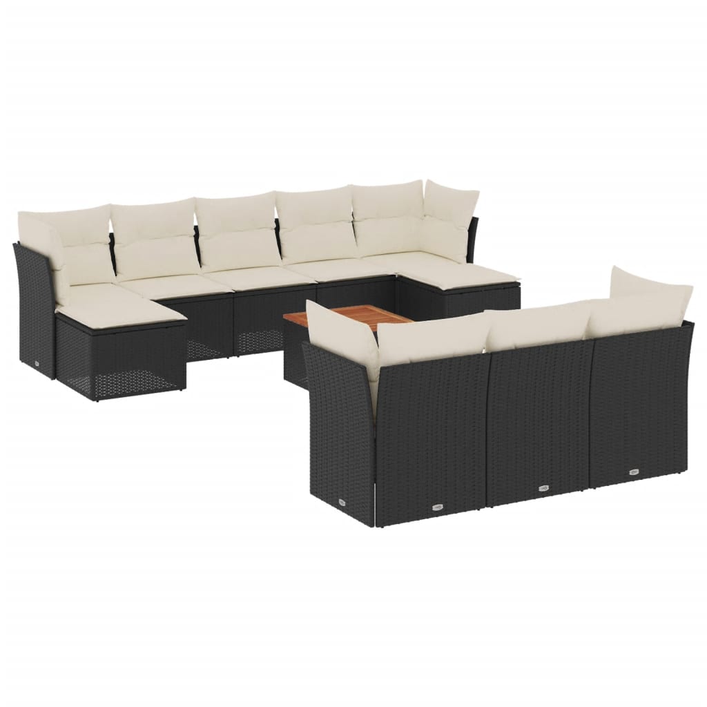 Set Divani da Giardino 11 pz con Cuscini in Polyrattan Nerocod mxl 91594