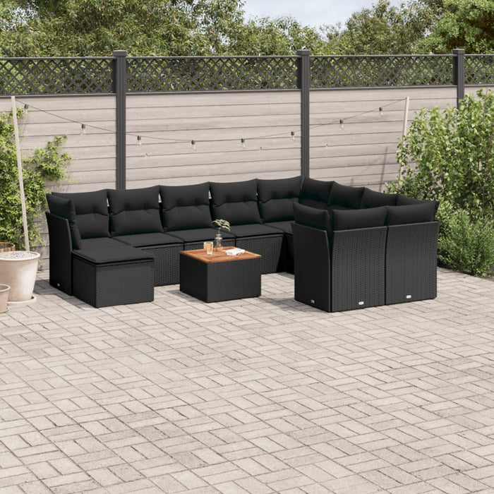 Set Divani da Giardino 11 pz con Cuscini in Polyrattan Nerocod mxl 113133