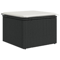 Set Divani da Giardino 11 pz con Cuscini in Polyrattan Nero 3256301