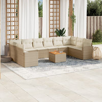 Set Divani da Giardino 11 pz con Cuscini Beige in Polyrattancod mxl 89657