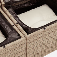 Set Divani da Giardino 11 pz con Cuscini Beige in Polyrattan 3256660