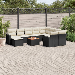 Set Divani da Giardino 11 pz con Cuscini in Polyrattan Nerocod mxl 116764